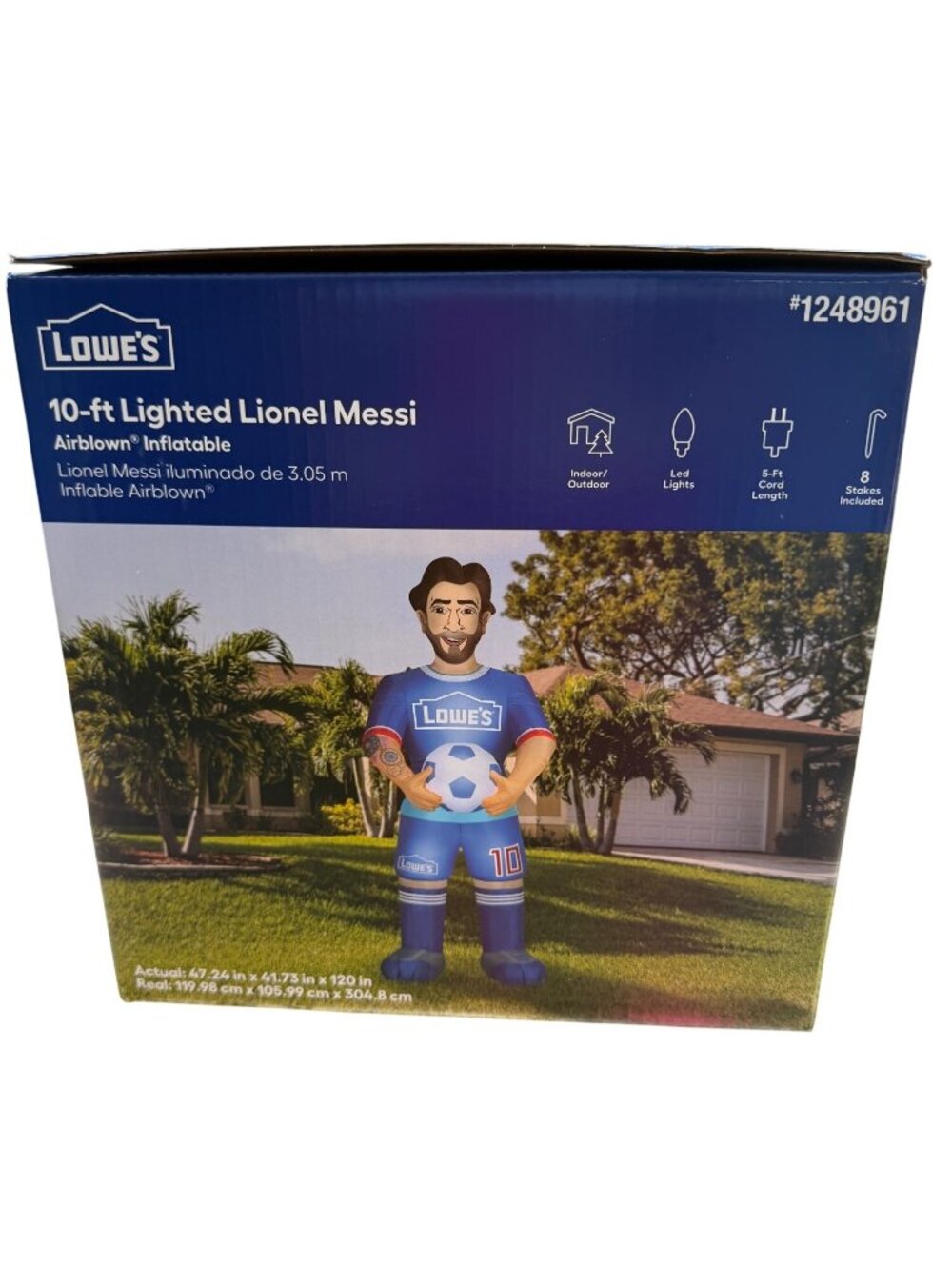 MESSI! Limited Edition World Cup Lighted Outdoor Inflatable 10 Ft New In Box